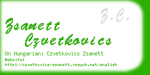 zsanett czvetkovics business card